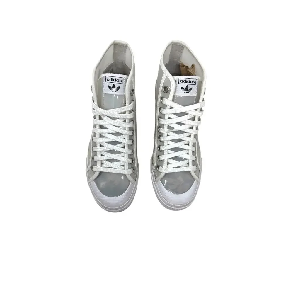Adidas Nizza Hi Jelly‎ Translucent Sneakers Clear White High Top Womens 9